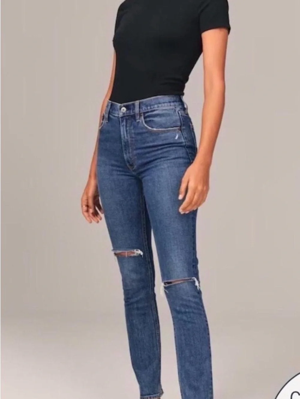 Abercrombie & Fitch High-Rise Skinny Jeans - Blue